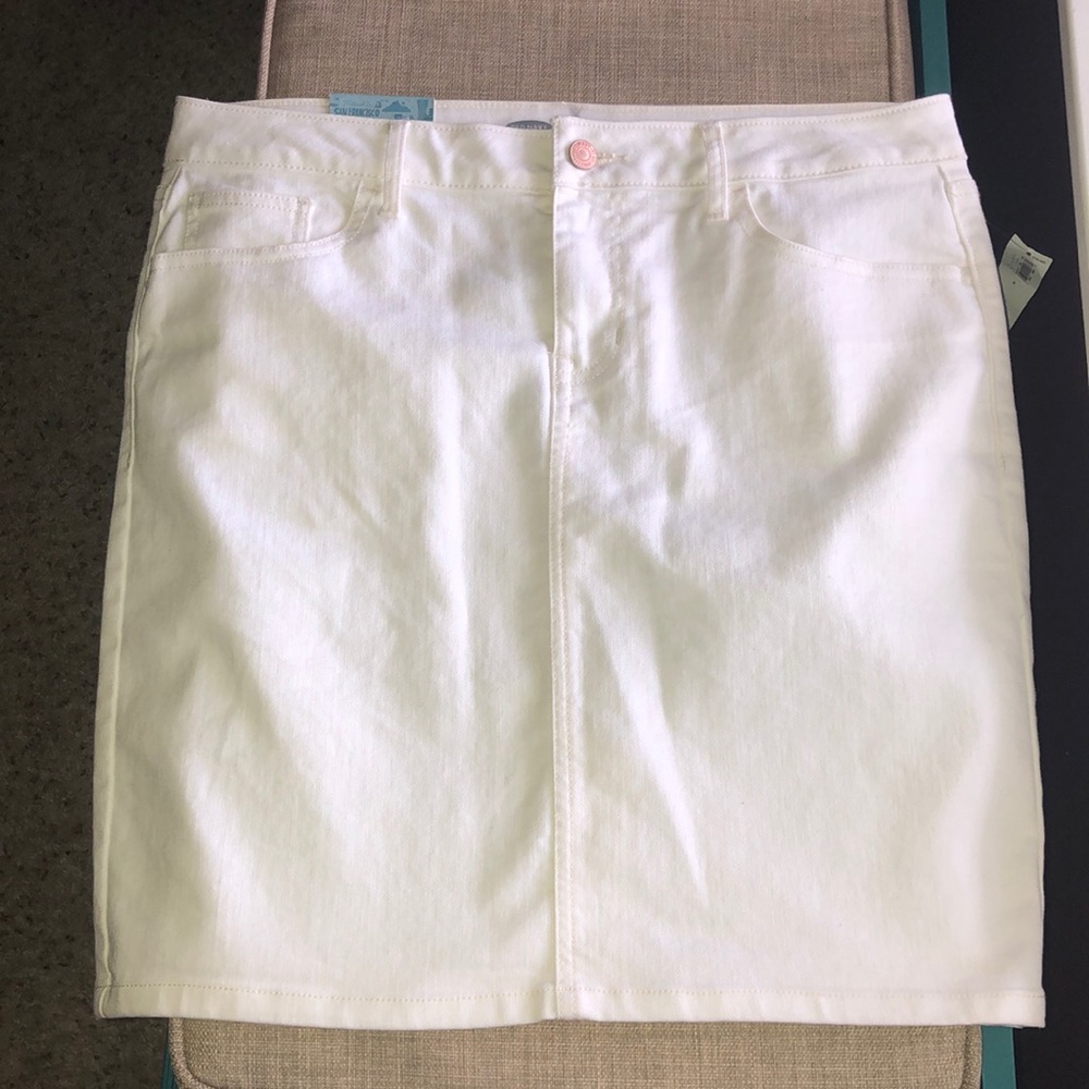 Old Navy White Jean Skirt